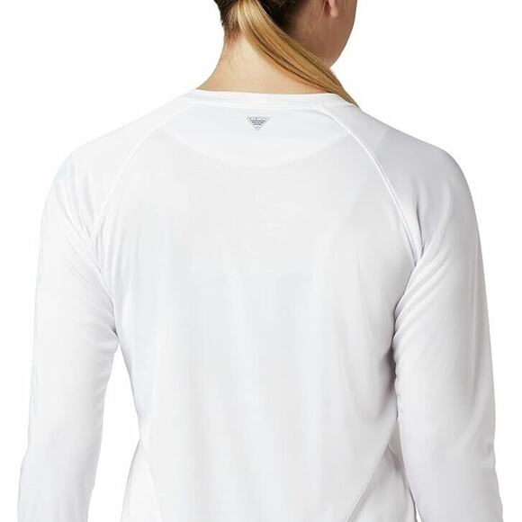 Columbia Women's Plus Size PFG Tidal Tee II Long Sleeve T Shirt White 2X - Picture 5 of 8